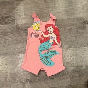 Disney Baby Princess Little Mermaid Ariel One Piece Outfit Size 6-9 Months